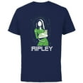thumbnail image 1 of Alien 45th Anniversary Ellen Ripley & Jonesy Stylized Art - Short Sleeve Cotton T-Shirt for Adults - Customized-Navy, 1 of 5
