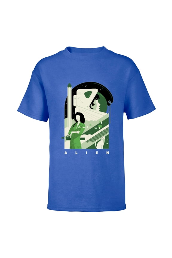 Alien 45th Anniversary Ellen Ripley Stylized Tribute Art - Short Sleeve T-Shirt for Kids - Customized-Royal