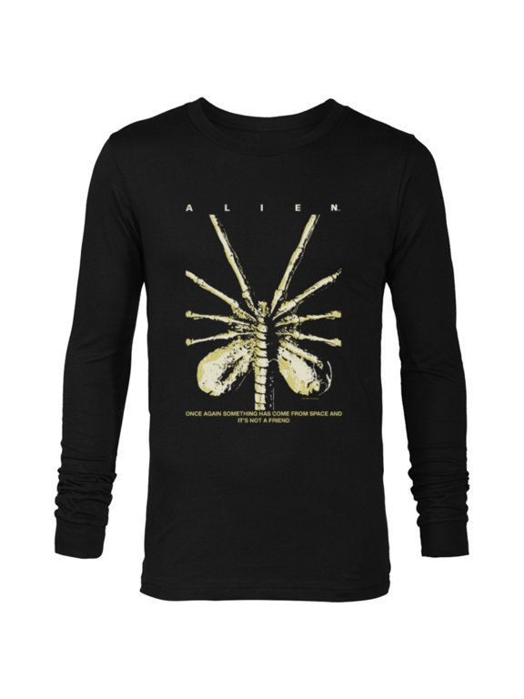 Alien 45th Anniversary Facehugger 1979 Movie Poster Space - Long Sleeve T-Shirt for Men - Customized-Black
