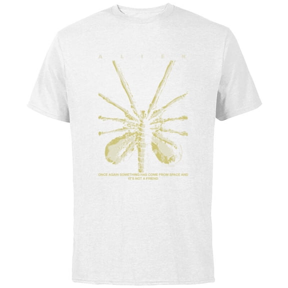 Alien 45th Anniversary Facehugger 1979 Movie Poster Space - Short Sleeve Cotton T-Shirt for Adults - Customized-White