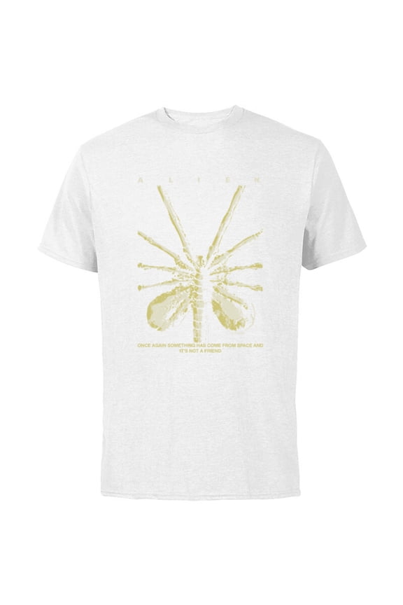 Alien 45th Anniversary Facehugger 1979 Movie Poster Space - Short Sleeve Cotton T-Shirt for Adults - Customized-White