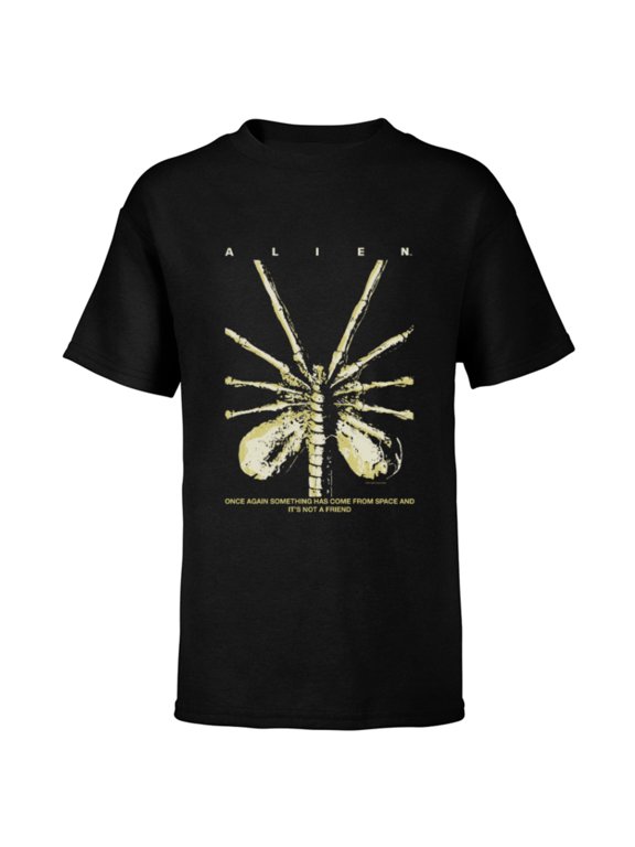 Alien 45th Anniversary Facehugger 1979 Movie Poster Space - Short Sleeve T-Shirt for Kids - Customized-Black