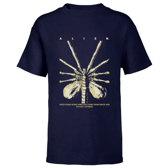 Alien 45th Anniversary Facehugger 1979 Movie Poster Space - Short Sleeve T-Shirt for Kids - Customized-Navy