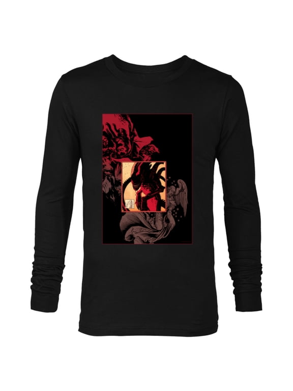 Alien 45th Anniversary Gothic Graphic Novel Xenomorph Art - Long Sleeve T-Shirt for Men - Customized-Black