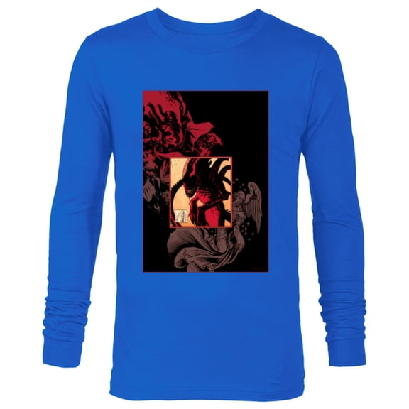 Alien 45th Anniversary Gothic Graphic Novel Xenomorph Art - Long Sleeve T-Shirt for Men - Customized-Navy