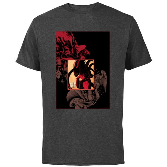 Alien 45th Anniversary Gothic Graphic Novel Xenomorph Art - Short Sleeve Cotton T-Shirt for Adults - Customized-Charcoal