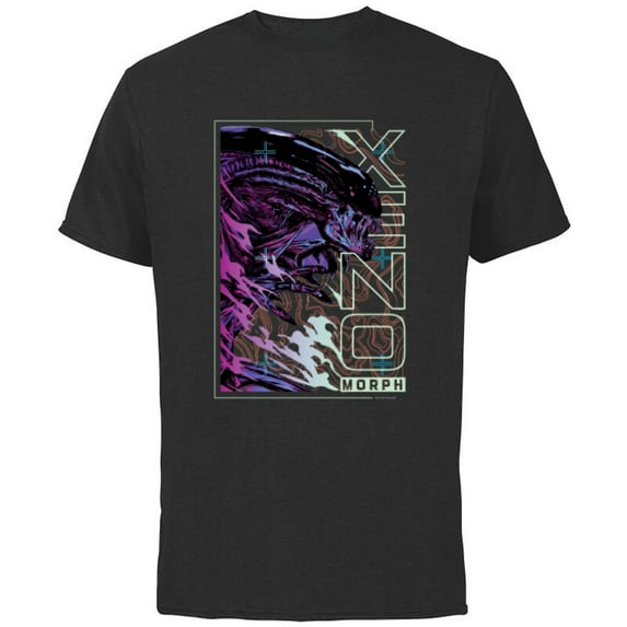 Alien 45th Anniversary Movie LV-426 Topographic Map - Short Sleeve Cotton T-Shirt for Adults - Customized-Black