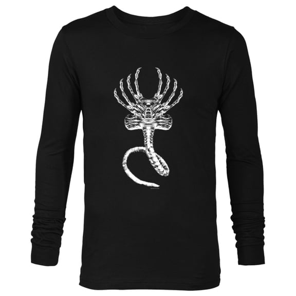 Alien 45th Anniversary Movie Xenomorph Facehugger Art - Long Sleeve T-Shirt for Men - Customized-Black