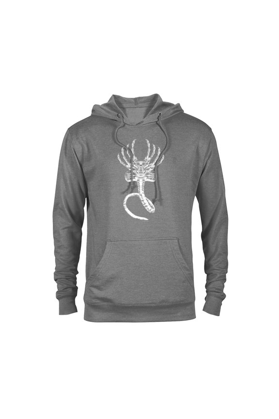 Alien 45th Anniversary Movie Xenomorph Facehugger Art - Pullover Hoodie for Adults - Customized-Athletic Heather