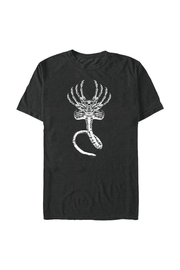Alien 45th Anniversary Movie Xenomorph Facehugger Art - Short Sleeve Blended T-Shirt for Adults - Customized-Dark Heather