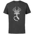 thumbnail image 1 of Alien 45th Anniversary Movie Xenomorph Facehugger Art - Short Sleeve Cotton T-Shirt for Adults - Customized-Charcoal, 1 of 5