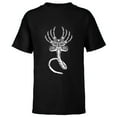 thumbnail image 1 of Alien 45th Anniversary Movie Xenomorph Facehugger Art - Short Sleeve T-Shirt for Kids - Customized-Black, 1 of 5