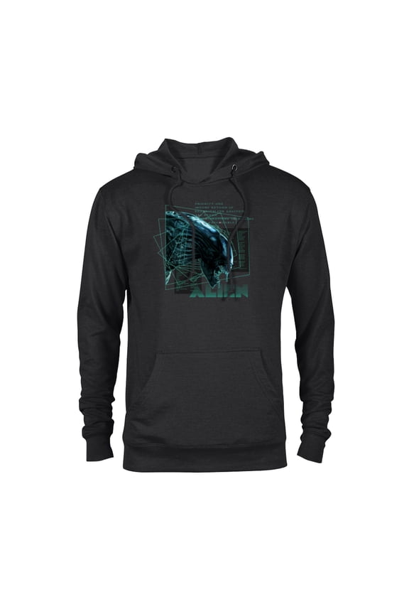 Alien 45th Anniversary Movie Xenomorph Priority One Logo - Pullover Hoodie for Adults - Customized-Black