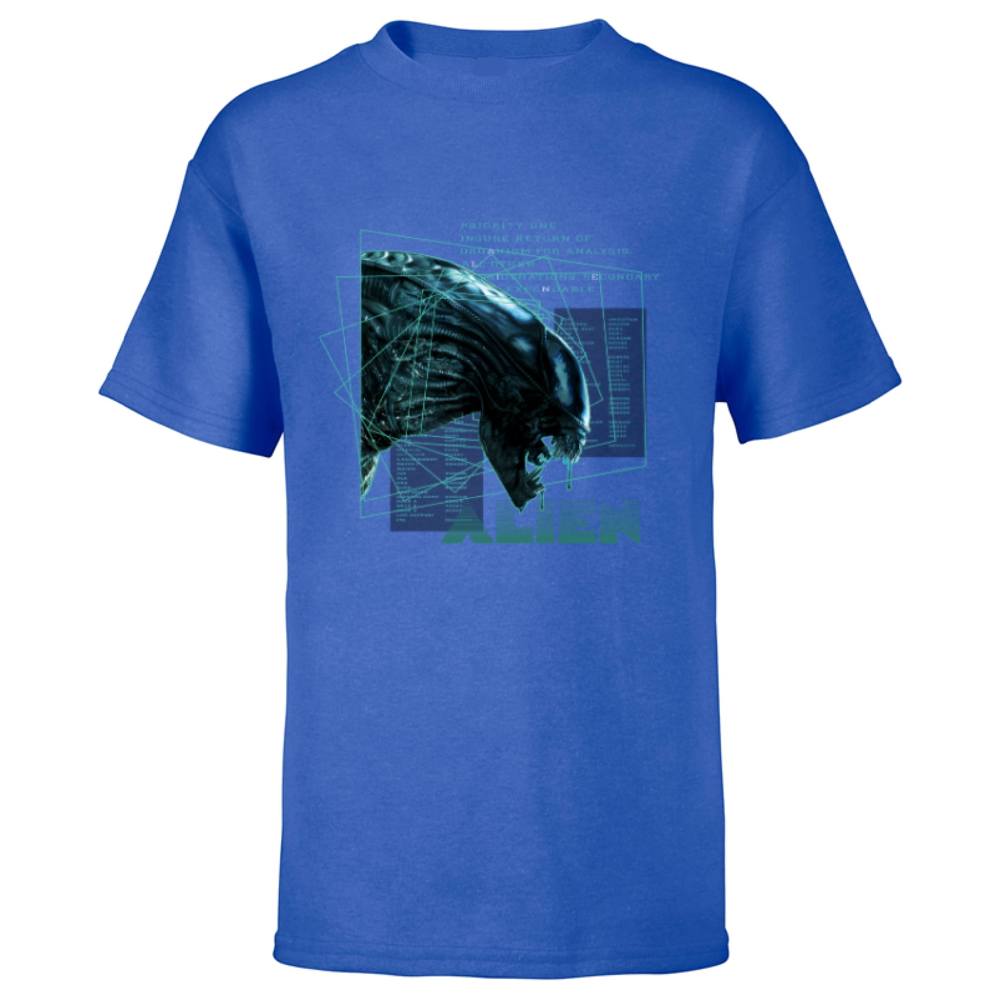 Alien 45th Anniversary Movie Xenomorph Priority One Logo - Short Sleeve ...