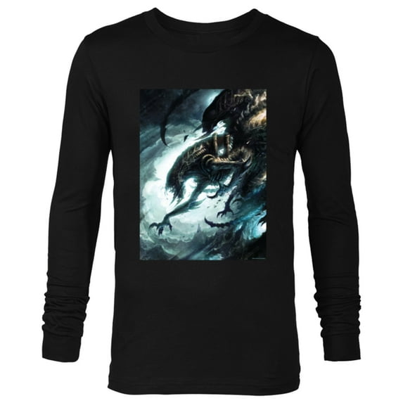 Alien 45th Anniversary Mutant Xenomorph Graphic Novel Art - Long Sleeve T-Shirt for Men - Customized-Black