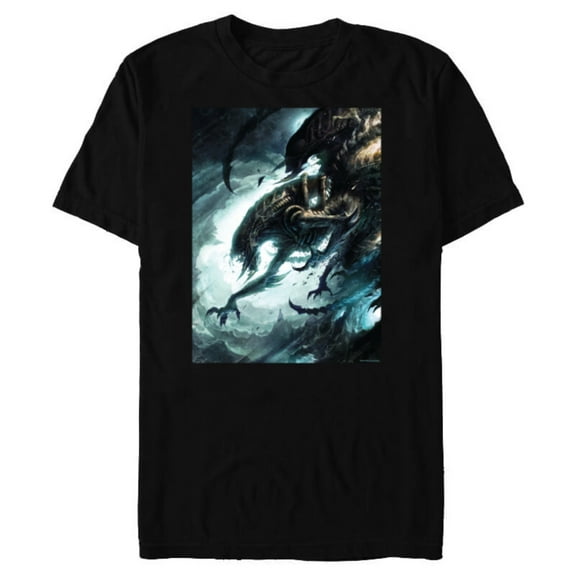 Alien 45th Anniversary Mutant Xenomorph Graphic Novel Art - Short Sleeve Blended T-Shirt for Adults - Customized-Black