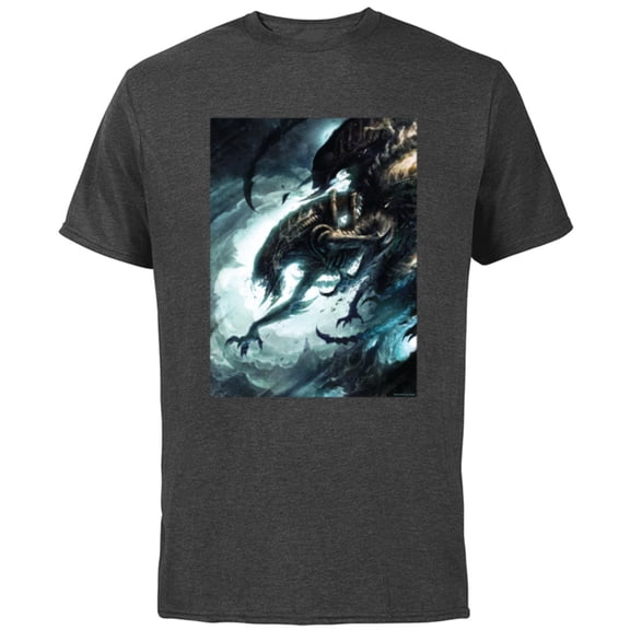 Alien 45th Anniversary Mutant Xenomorph Graphic Novel Art - Short Sleeve Cotton T-Shirt for Adults - Customized-Charcoal