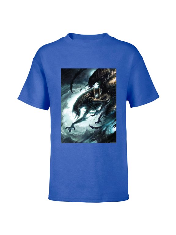Alien 45th Anniversary Mutant Xenomorph Graphic Novel Art - Short Sleeve T-Shirt for Kids - Customized-Royal