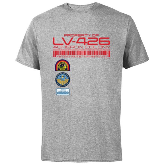 Alien 45th Anniversary Property of LV-426 Acheron Colony - Short Sleeve Cotton T-Shirt for Adults - Customized-Athletic Heather