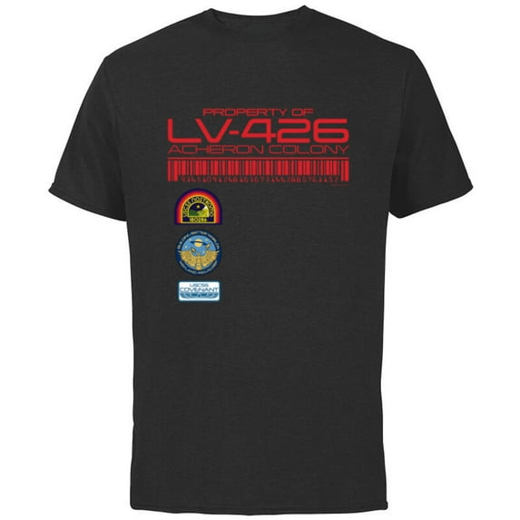 Alien 45th Anniversary Property of LV-426 Acheron Colony - Short Sleeve Cotton T-Shirt for Adults - Customized-Black