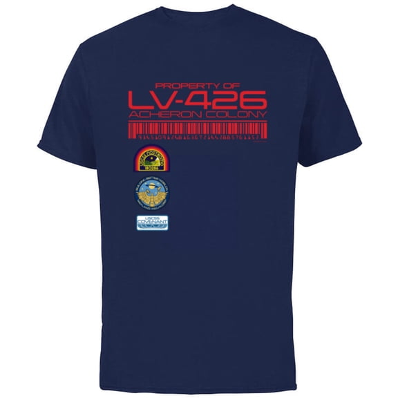 Alien 45th Anniversary Property of LV-426 Acheron Colony - Short Sleeve Cotton T-Shirt for Adults - Customized-Navy