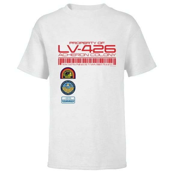 Alien 45th Anniversary Property of LV-426 Acheron Colony - Short Sleeve T-Shirt for Kids - Customized-White