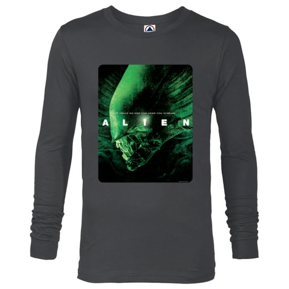 Alien 45th Anniversary Xenomorph 1979 Movie Poster In Space - Long Sleeve T-Shirt for Men - Customized-Charcoal Heather