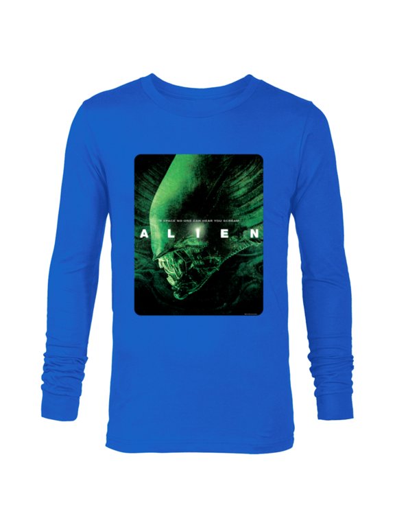 Alien 45th Anniversary Xenomorph 1979 Movie Poster In Space - Long Sleeve T-Shirt for Men - Customized-Navy