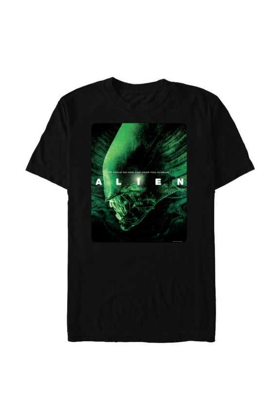 Alien 45th Anniversary Xenomorph 1979 Movie Poster In Space - Short Sleeve Blended T-Shirt for Adults - Customized-Black