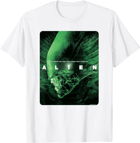 Alien 45th Anniversary Xenomorph 1979 Movie Poster In Space T-Shirt ...