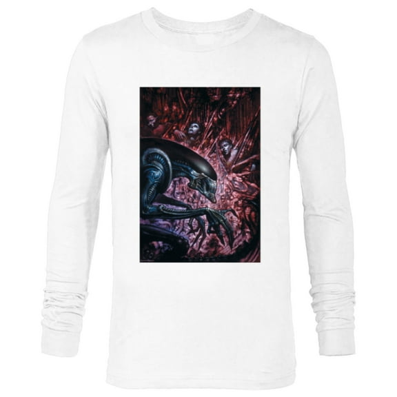 Alien 45th Anniversary Xenomorph Cocooned Graphic Novel Art - Long Sleeve T-Shirt for Men - Customized-White