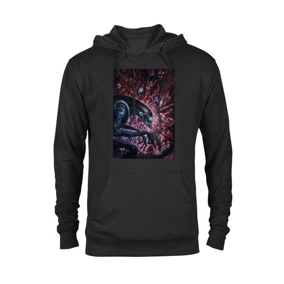 Alien 45th Anniversary Xenomorph Cocooned Graphic Novel Art - Pullover Hoodie for Adults - Customized-Black
