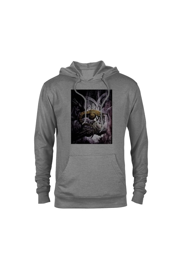 Alien 45th Anniversary Xenomorph Facehugger Attacking Art - Pullover Hoodie for Adults - Customized-Athletic Heather