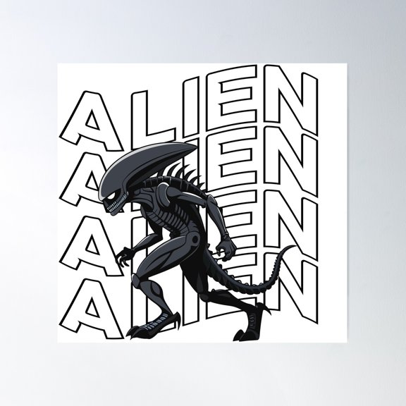Alien 8Th Poster Wall Art, Modern Wall Decor For Living Room Bedroom, 24x24 UNFRAMED