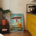 Alien Abduction Chicken Wall Art Print, Retro Farmhouse, Living Room ...