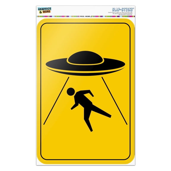 Alien Abduction Hazard Warning Sign Home Business Office Sign