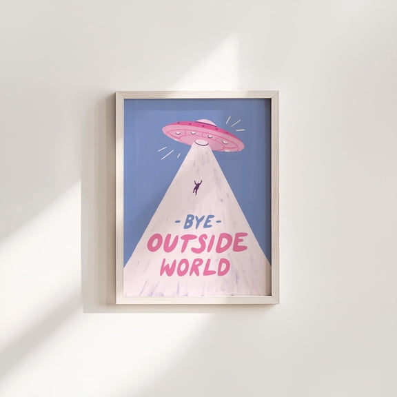 Alien Abduction Introvert Home Cozy Interior Home Wall Decor