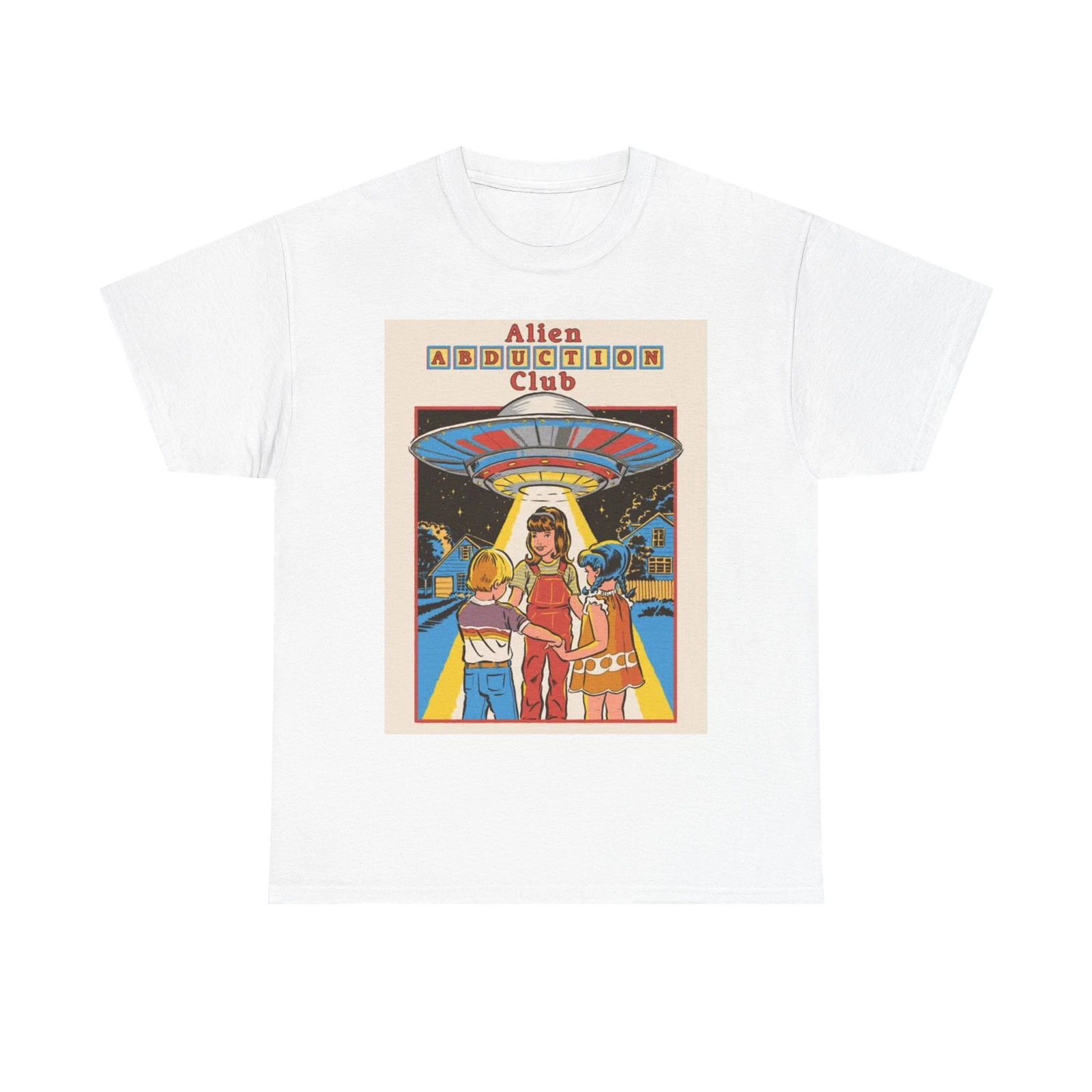 Alien Abduction Tshirt Funny 80s Retro Graphic Unisex Heavy Cotton Tee ...