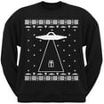 thumbnail image 1 of Alien Abduction Ugly Christmas Sweater Black Adult Sweatshirt - X-Large, 1 of 1