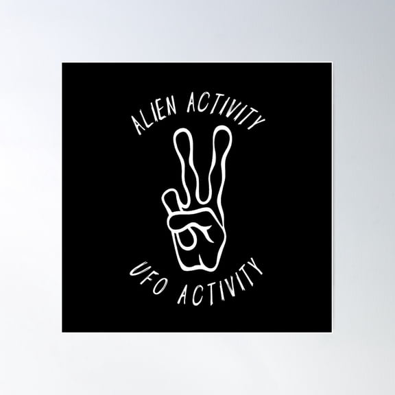 Alien Activity Poster Wall Art, Modern Wall Decor For Living Room Bedroom, 24x24 UNFRAMED