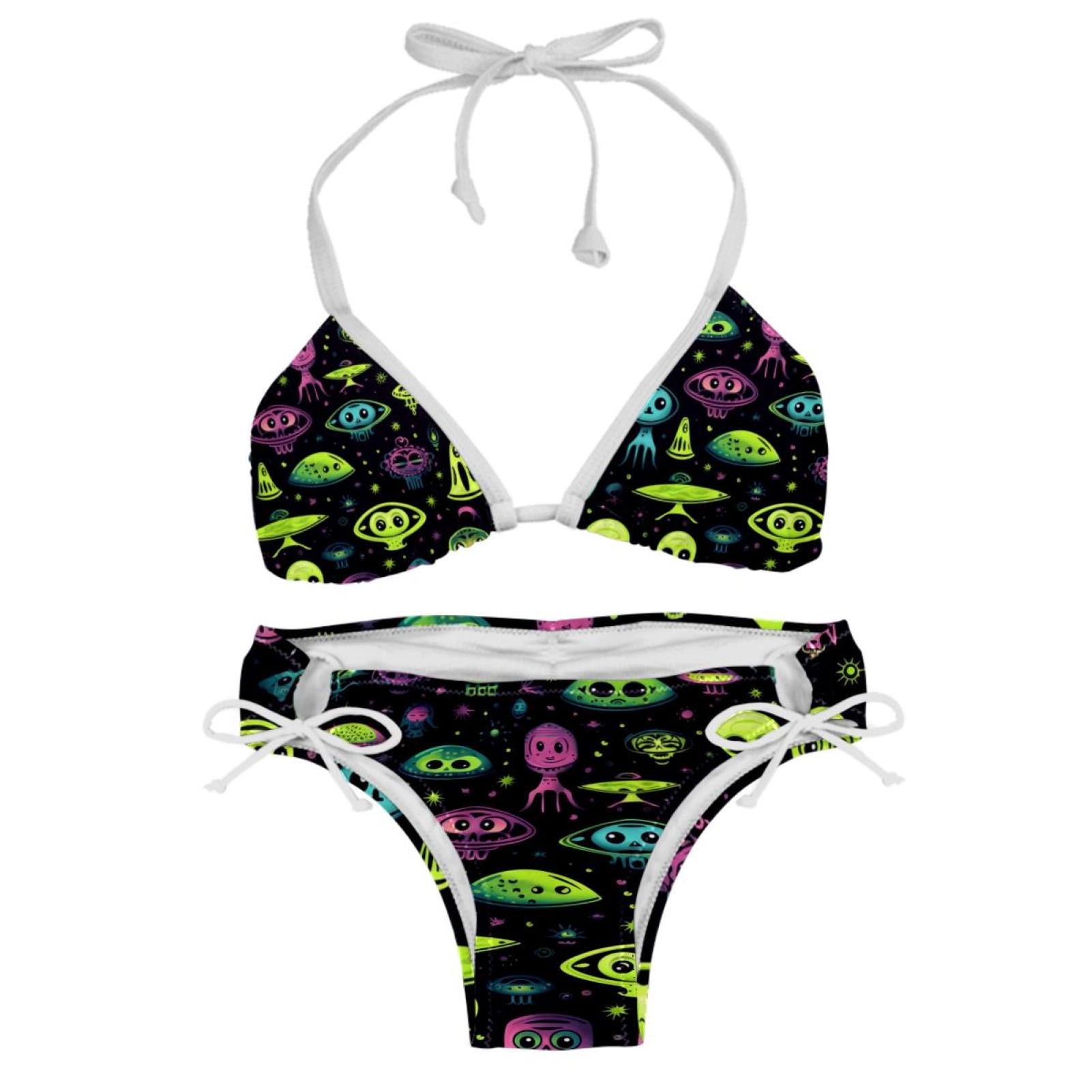 Alien Adjustable Strap Bikini Set with Detachable Sponge, Two-Pack ...