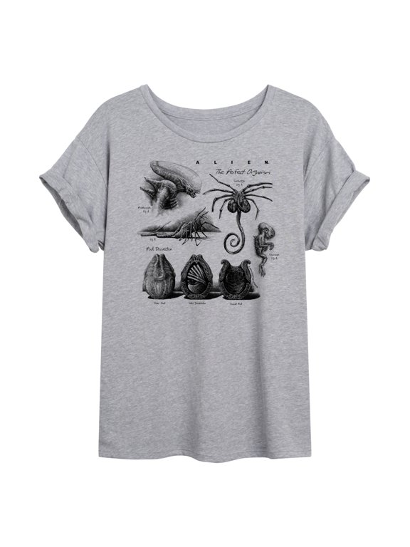 - Diagram - Juniors Oversized Graphic T-Shirt