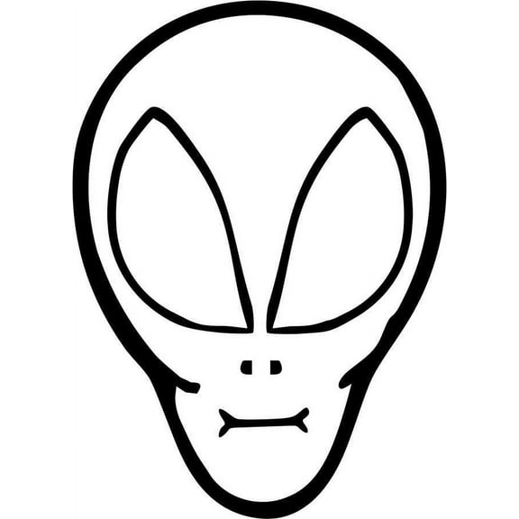 Alien Aliens Space Future Sci-fi Face Picture Art - Kids Boys Bedroom  Peel & Stick Sticker - Vinyl Wall Decal size 20x20 inch