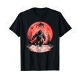 thumbnail image 1 of Alien And Bigfoot Moon Black T-Shirt, 1 of 5