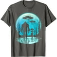 thumbnail image 1 of Alien And Bigfoot Moon Unisex T-Shirt for Men Women Kids Toddler,Charcoal Color,Size 3T, 1 of 5