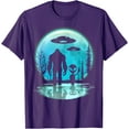 thumbnail image 1 of Alien And Bigfoot Moon Unisex T-Shirt for Men Women Kids Toddler,Purple Color,Size 2XL, 1 of 5