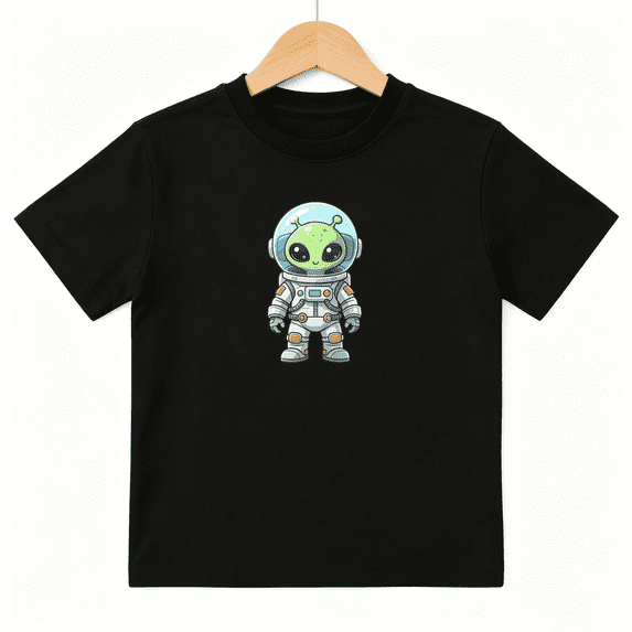 Alien Astronaut Space Boys Graphic Tees Galaxy Kids T-Shirt 100% Cotton Short Sleeve Tops Ages 4-13Y