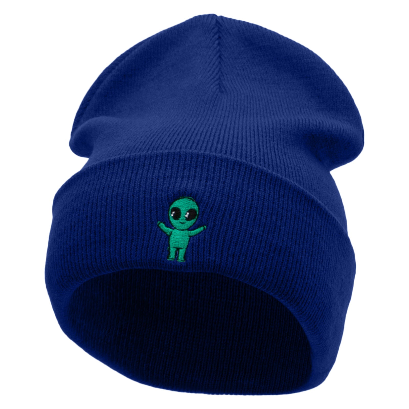 Alien Baby Embroidered 12 Inch Long Knitted Beanie - Royal OSFM ...