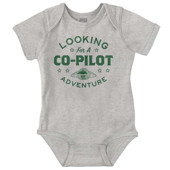 Alien Believer UFO Hunter Copilot Romper Boys or Girls Infant Baby Brisco Brands 18M