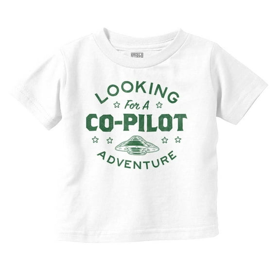 Alien Believer UFO Hunter Copilot Toddler Boy Girl T Shirt Infant Toddler Brisco Brands 4T